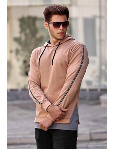 Madmext Men's Camel Hooded Sweatshirt 4178