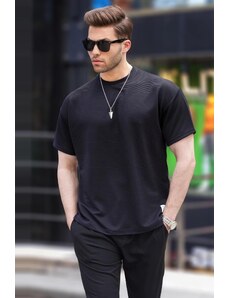 Madmext Black Oversize Basic Men's T-Shirt 6127