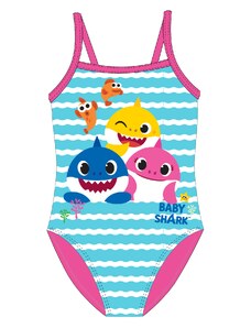 Dívčí plavky - Baby Shark 5244054, tyrkysová / růžová