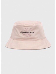 Bavlněná čepice Calvin Klein Jeans růžová barva, K60K611029