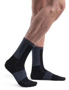 Pánské merino ponožky ICEBREAKER Mens Merino Run+ Ultralight Crew, Black/Graphite velikost: 47-49 (XL)