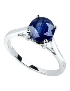 Stříbrný prsten s modrým Safírem z Brazílie Planet Shop