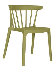 Hoorns Zelená plastová zahradní jídelní židle Marbel