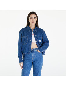 Dámská košile Calvin Klein Jeans Cropped Dad Denim Shirt Denim Medium