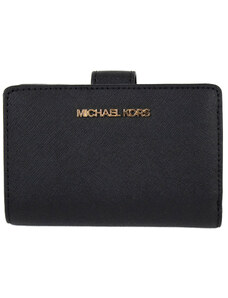 Dámská peněženka Michael Kors - Jet Set Travel Medium Bifold - černá & zlatá