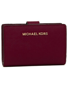 Dámská peněženka Michael Kors - Jet Set Travel Medium Bifold - dark cherry