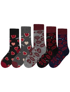 Pánské ponožky vysoké Valentýnský polibek