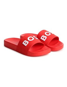 Dětské pantofle BOSS červená barva