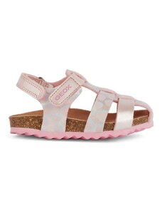 Dětské sandály Geox SANDAL CHALKI růžová barva