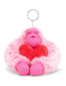 Kipling Přívěšek na klíče VALENTINE MONKEY XL Valentine Pink