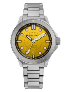 Circula Watches Stříbrné pánské hodinky Circula s ocelovým páskem DiveSport Titan - Madame Jeanette / Hardened Titanium 42MM Automatic