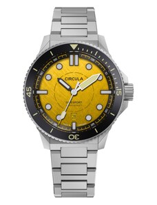Circula Watches Stříbrné pánské hodinky Circula s ocelovým páskem DiveSport Titan - Madame Jeanette / Black DLC Titanium 42MM Automatic
