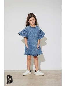 All for kids denim šaty ice blue