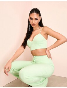 ASOS LUXE co-ord tailored bralet in green