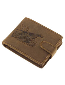 Green Deed Pánská kožená lovecká peněženka s přezkou (GPPN392)
