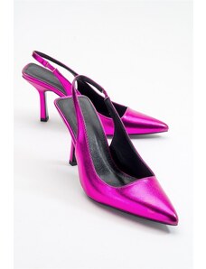 LuviShoes Ferry Fuchsia Metallic Women's High Heels