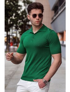 Madmext Men's Green Polo Neck Knitwear T-Shirt 5078