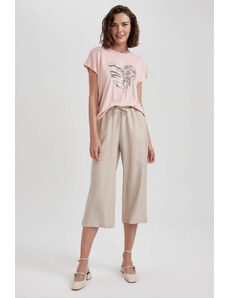 DEFACTO Linen Look Capri Trousers