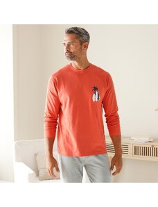 Blancheporte Pyžamové tričko s dlouhými rukávy, motiv "surf" oranžová 87/96 (M)