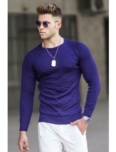 Madmext Navy Blue Men's Sweater 5187