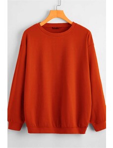 Madmext Mad Girls Orange Basic Sweatshirt Mg806