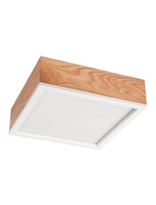 Lamkur Stropní svítidlo OAK SQUARE 2xE27/15W/230V 31x31 cm dub/bílá LA49021