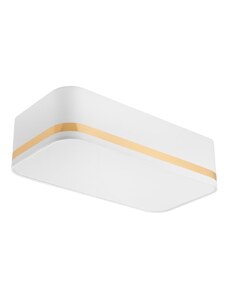 Lamkur Stropní svítidlo SIRJA SQUARE STRIPE 2xE27/15W/230V bílá/zlatá LA48987