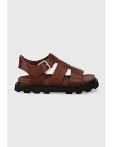Kožené sandály UGG W Capitelle Strap dámské, hnědá barva, 1152674.COG