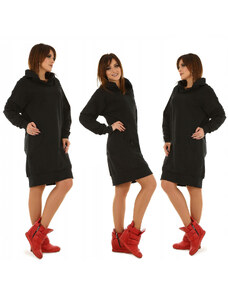 Fashionweek Dámské mikinové šaty s kapucí a dlouhým rukávem MF237