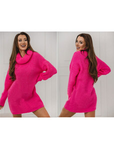Fashionweek Dámské šaty pletené sveterové šaty dlouhy pletený golfový svetr roláková tunika PATTY
