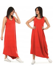 Fashionweek Pohodlné teplákové šaty oversized s ramínky MD624