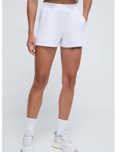 Tréninkové šortky Calvin Klein Performance bílá barva, hladké, medium waist