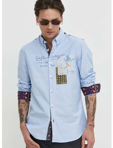 Bavlněná košile Desigual GUSTAV regular, s límečkem button-down, 24SMCW33