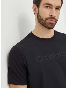 Tréninkové tričko Calvin Klein Performance černá barva, s aplikací