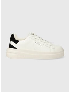 Kožené sneakers boty Guess ELBINA bílá barva, FLPVIB SUE12