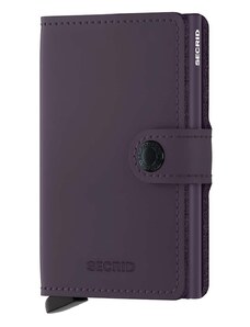 Kožená peněženka Secrid Miniwallet Matte Dark Purple fialová barva