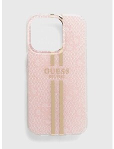 Obal na telefon Guess Phone 15 Pro 6.1" růžová barva