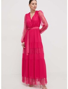 Šaty Twinset růžová barva, maxi