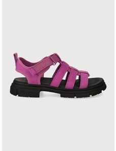 Dětské sandály UGG ASHTON MULTISTRAP fialová barva