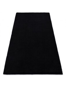 Dywany Luszczow Kusový koberec BUNNY černý, imitace králíčí kožešiny