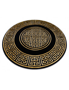 Dywany Luszczow Kusový koberec, kulatý GLOSS 6776 86, rám, řecký černý / zlato