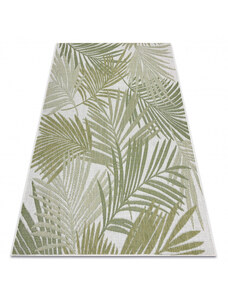 Dywany Luszczow Kusový koberec SISAL SION palmové listy, tropický 2837 ecru / zelená