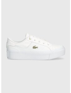 Sneakers boty Lacoste Ziane Platform Logo Leather bílá barva, 47CFA0005