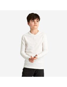 KIPSTA Dětské spodní funkční tričko s dlouhým rukávem Keepdry 500 bílé