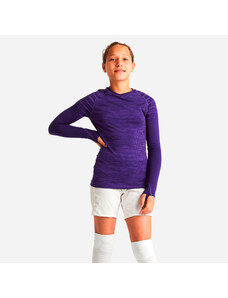 KIPSTA Dětské spodní funkční tričko s dlouhým rukávem Keepdry 500 fialové