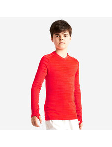 KIPSTA Dětské spodní funkční tričko s dlouhým rukávem Keepdry 500 oranžové