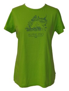 Hráškově zelené triko s nápisem Alpine Pro