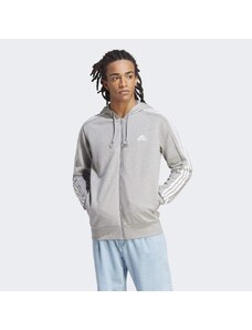 ADIDAS Mikina Essentials French Terry 3-Stripes Full-Zip