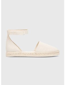 Espadrilky Calvin Klein Jeans ANKLE ESPADRILLE BTW béžová barva, YW0YW01027