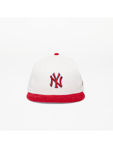 Kšiltovka New Era New York Yankees Cord 59FIFTY Fitted Cap Off White/ Red